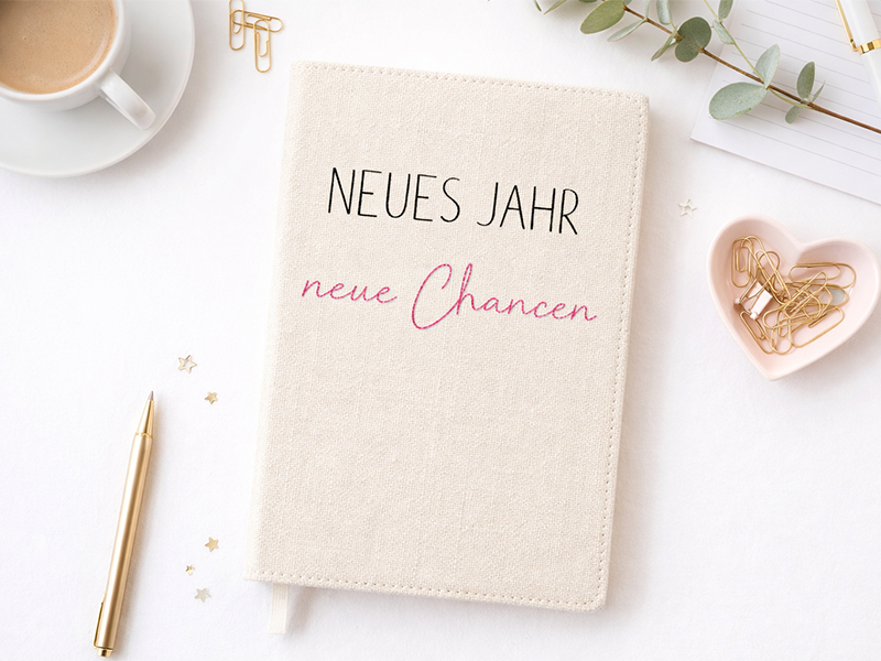 Preview: Motivationssprüche - redwork Stickdatei